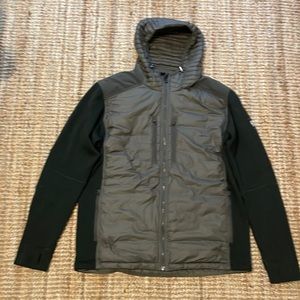 Dark green and gray Kuhl down jacket